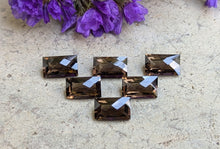 Load image into Gallery viewer, Smoky Quartz Baguette (Rectangle) Rose Cut Facets - 6x10mm
