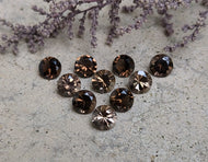 Smoky Quartz Brilliant Cut Round Facets - 8mm