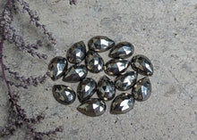 Load image into Gallery viewer, Pyrite Rose Cut Teardrop Cabochons - 8x12mm
