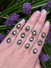 Load image into Gallery viewer, Pyrite Rose Cut Teardrop Cabochons - 8x12mm
