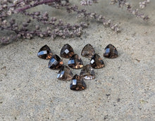 Load image into Gallery viewer, Smoky Quartz Rose Cut Trillion Facets - 6mm
