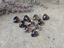 Load image into Gallery viewer, Smoky Quartz Rose Cut Trillion Facets - 6mm
