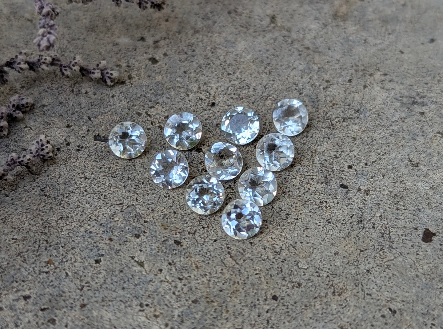 Prasiolite (Green Amethyst) Round Facets - 5mm