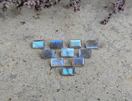 Labradorite Rectangle Facets - 4x6mm