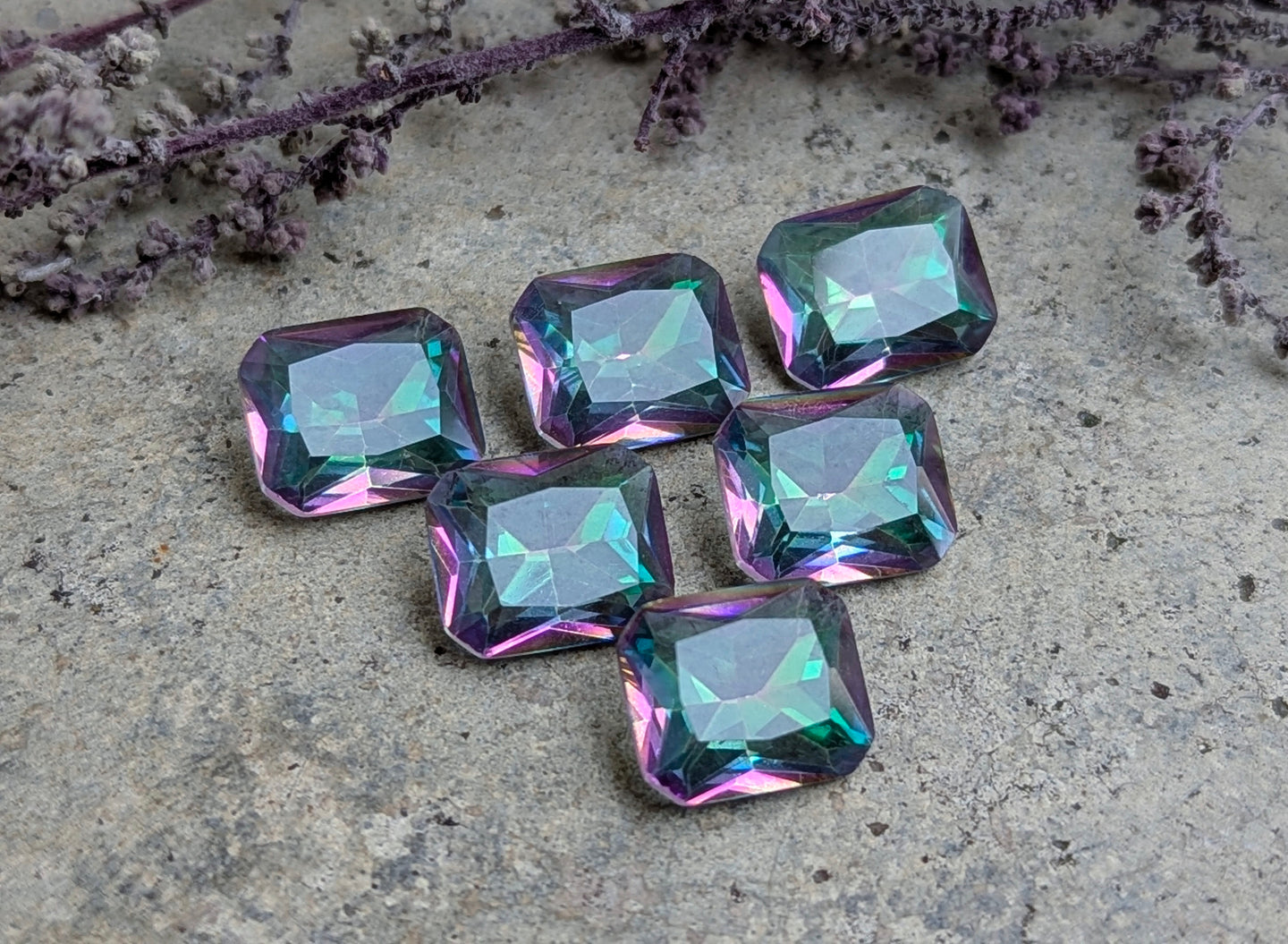 Mystic Quartz Octagon Facets - 10x12mm