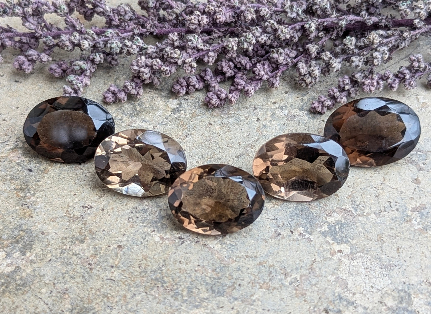 Smoky Quartz Oval Facets - 13x18mm