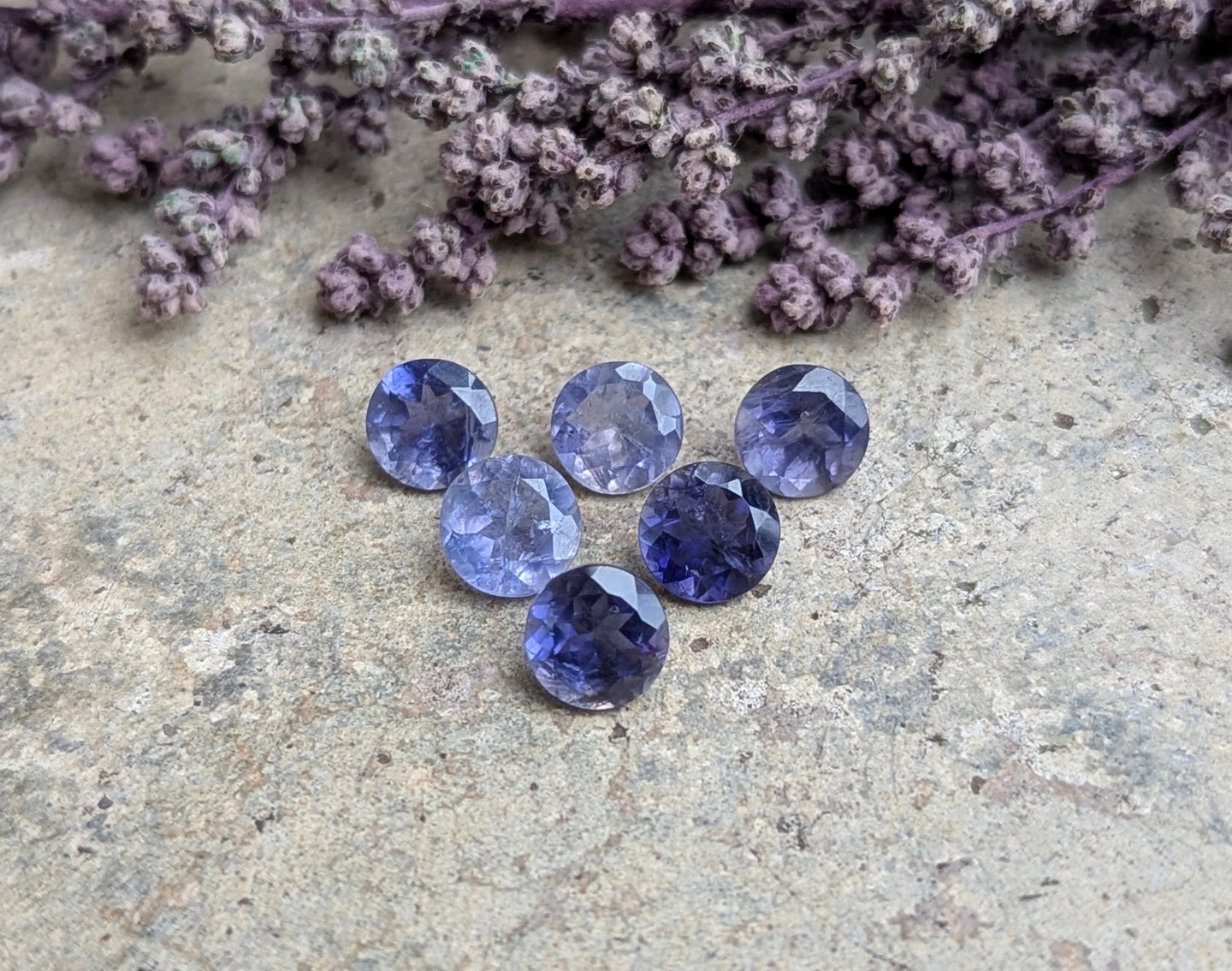 Iolite Round Facets - 6mm