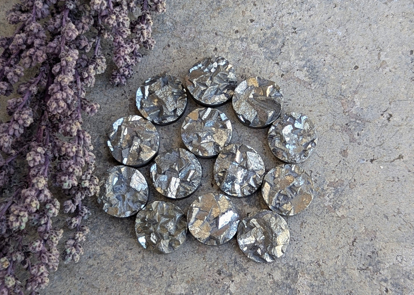 Pyrite Round Cabochons - 10mm