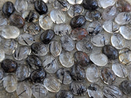 Tourmalinated Quartz Oval Cabochons - 6x8mm
