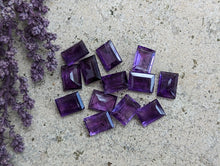 Load image into Gallery viewer, Amethyst Rectangular Facets - 6x8mm
