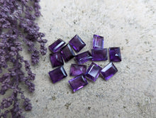 Load image into Gallery viewer, Amethyst Rectangular Facets - 6x8mm
