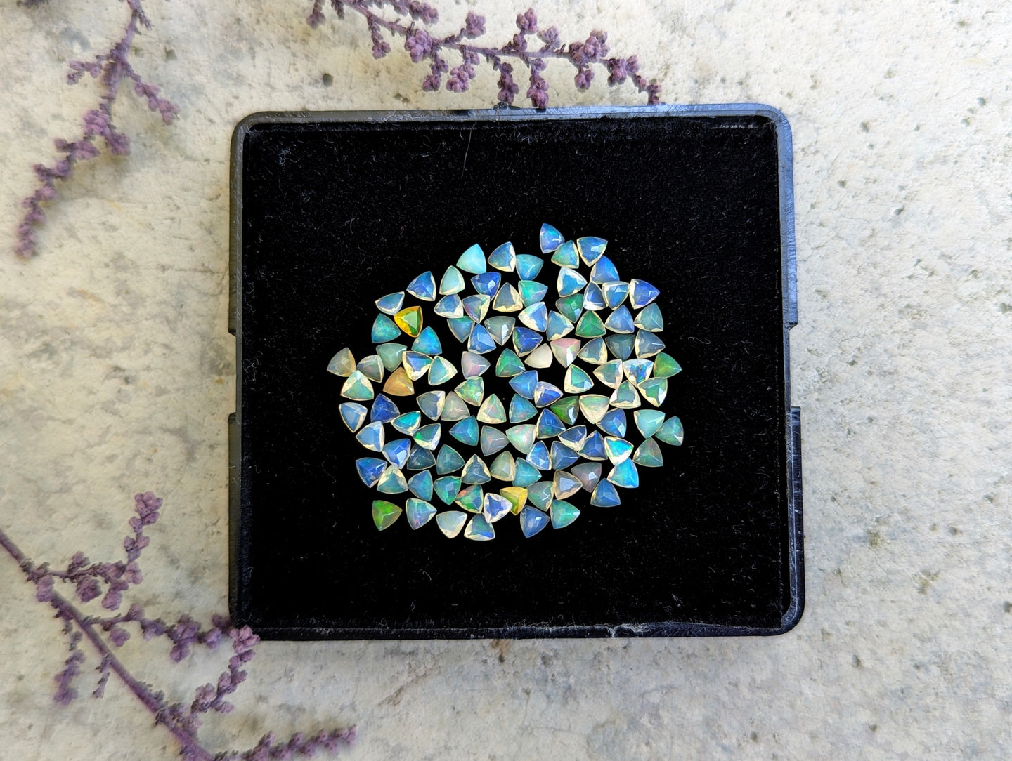 Ethiopian Welo Opal Trillion Facets - 3mm