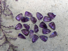 Load image into Gallery viewer, Amethyst Fancy Cut Shield Facets
