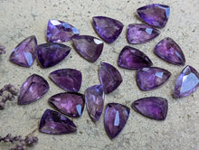 Load image into Gallery viewer, Amethyst Fancy Cut Shield Facets
