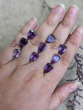 Load image into Gallery viewer, Amethyst Fancy Cut Shield Facets
