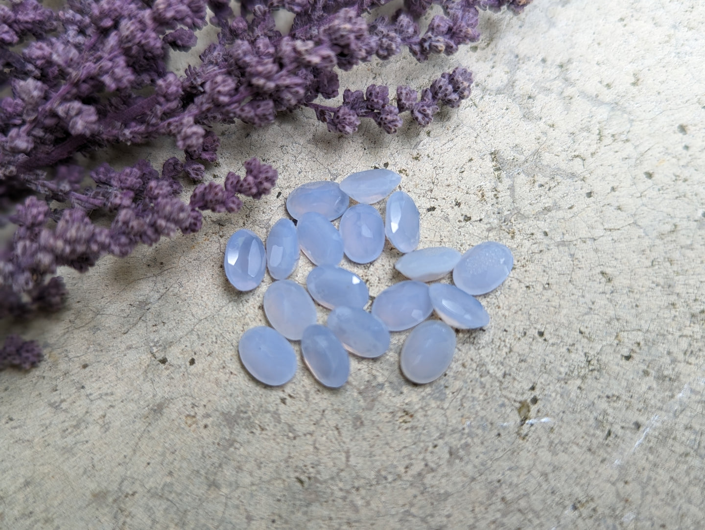 Blue Lace (Chalcedony) Oval Facets - 5x7mm