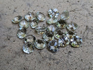Prasiolite (Green Amethyst) Rose Cut Round Facets - 6mm