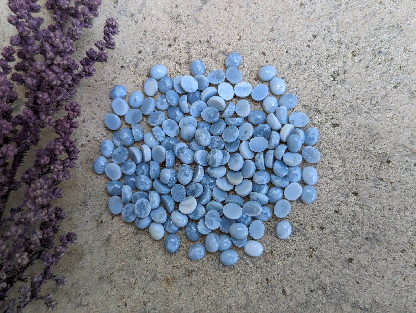 Blue Owyhee Opal Oval Cabochons - 4x5mm