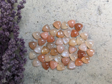 Load image into Gallery viewer, Peach Moonstone Trillion Cabochons - 7mm
