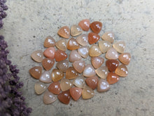 Load image into Gallery viewer, Peach Moonstone Trillion Cabochons - 7mm
