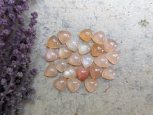 Load image into Gallery viewer, Peach Moonstone Trillion Cabochons - 8mm
