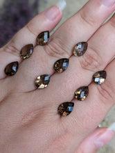 Load image into Gallery viewer, Smoky Quartz Rose Cut Teardrop Facets - 7x10mm

