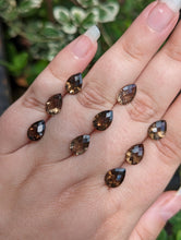 Load image into Gallery viewer, Smoky Quartz Rose Cut Teardrop Facets - 7x10mm
