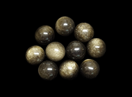 Gold Sheen Obsidian Round Cabochons - 10mm