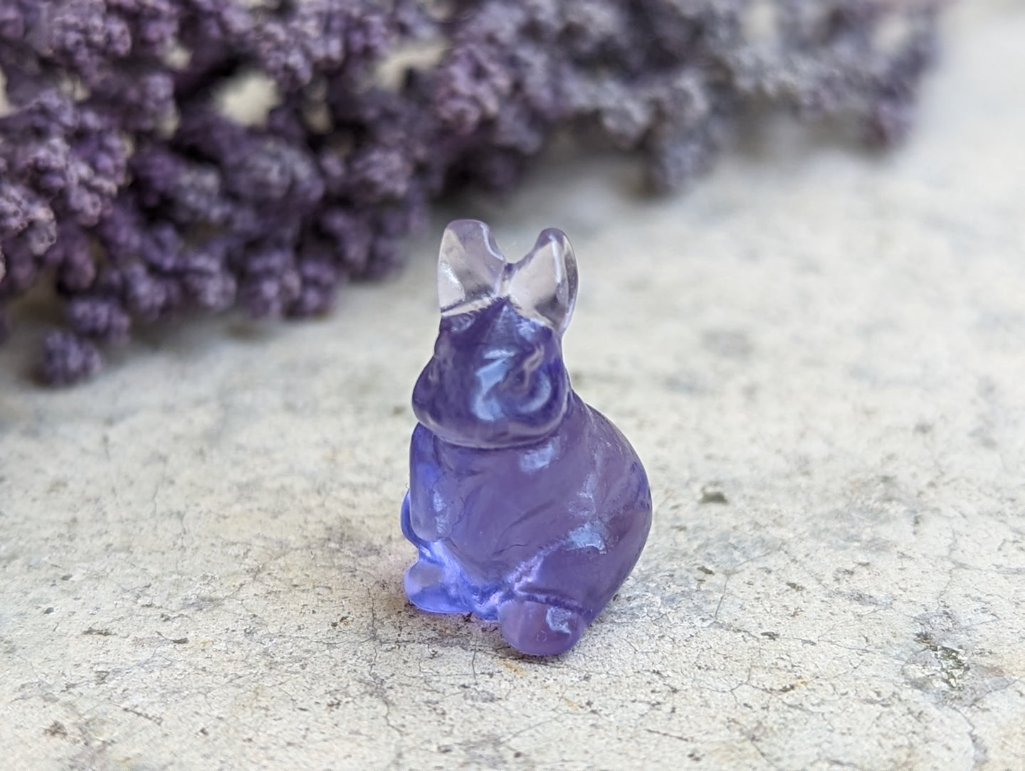 Fluorite Mini Carving - Rabbit