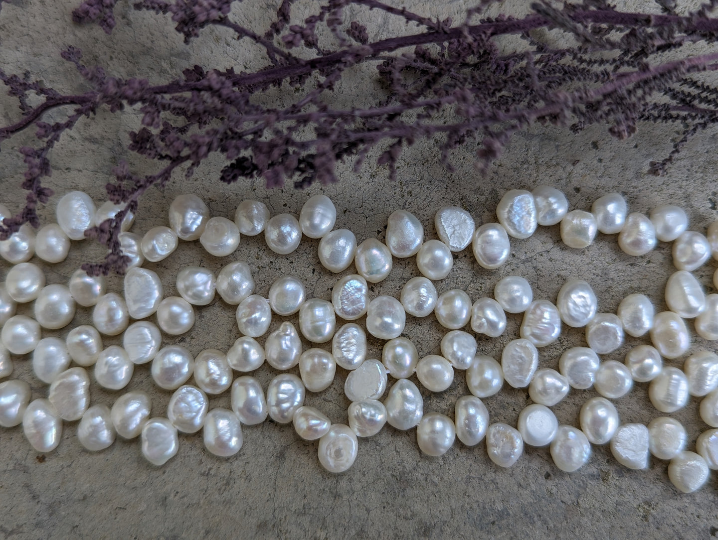 Fresh Water Pearls (Top Drilled) - White