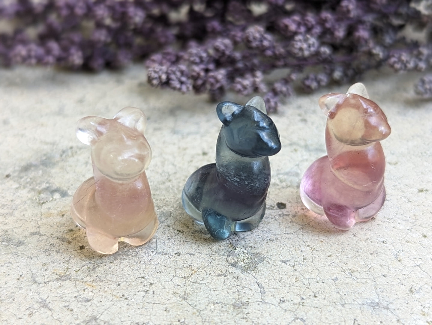 Fluorite Mini Carving - Alpaca