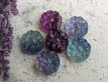 Load image into Gallery viewer, Fluorite Mini Carving - Double Sided Flower
