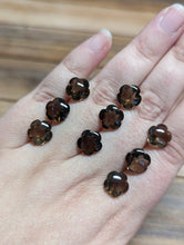 Load image into Gallery viewer, Smoky Quartz Domed Flower Facets - 10mm
