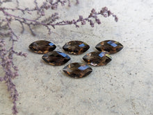 Load image into Gallery viewer, Smoky Quartz Marquise Rose Cut Facets - 8x16mm
