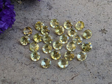 Load image into Gallery viewer, Lemon Quartz Round Facets - 7mm
