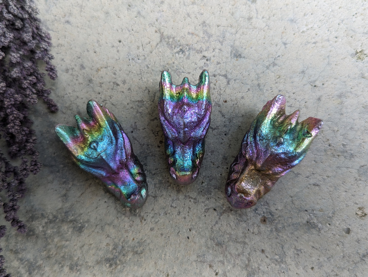 Bismuth Dragon Skulls