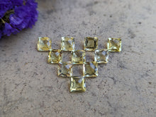 Load image into Gallery viewer, Lemon Quartz Rose Cut Square Facets - 8mm
