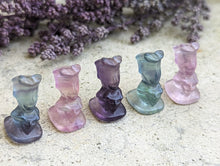 Load image into Gallery viewer, Fluorite Mini Carving - Lock (The Nightmare Before Christmas)
