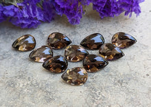 Load image into Gallery viewer, Smoky Quartz Domed Teardrop Facets - 8x12mm
