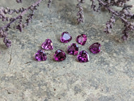Umbalite (Purple Garnet) Heart Facets - 4mm
