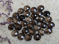 Smoky Quartz Round Rose Cuts - 8mm