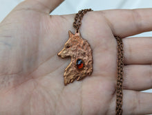 Load image into Gallery viewer, Garnet Wolf Silhouette Pendant
