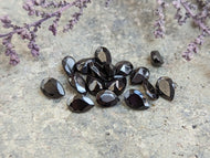 Shungite Teardrop Facets - 4x6mm