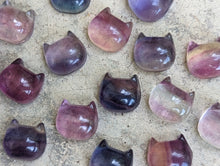Load image into Gallery viewer, Fluorite Cat Head Cabochon
