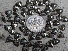 Load image into Gallery viewer, Pyrite Rose Cut Trillion Cabochons - 6mm
