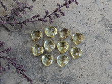 Load image into Gallery viewer, Lemon Quartz Rose Cut Hearts - 8mm
