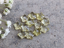 Load image into Gallery viewer, Lemon Quartz Partially Drilled Star Rose Cuts
