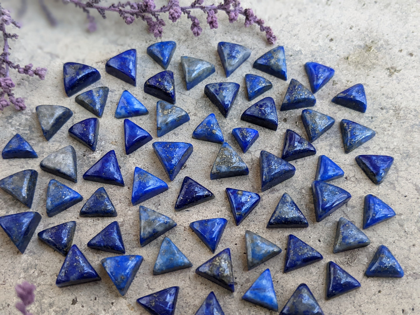 Lapis Lazuli Triangle Cabochons