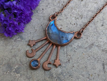 Load image into Gallery viewer, Labradorite Moons and Stars Pendant
