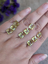 Load image into Gallery viewer, Lemon Quartz Rose Cut Square Facets - 8mm
